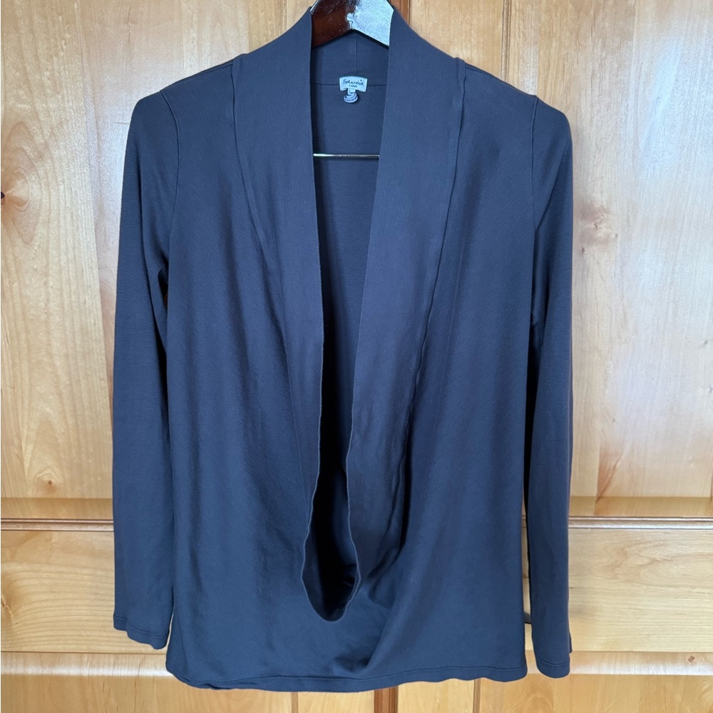 Splendid Top With Long Opening In Front. Pima Cotton. Size L, Grey